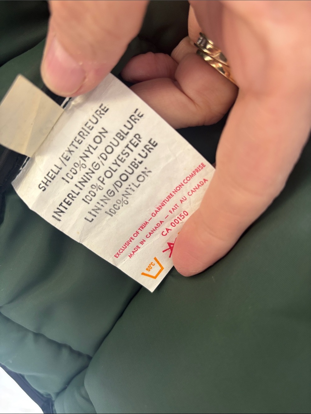 Vintage Green Quilted Puffer Vest with Workwear Patch - Picture 5 of 6